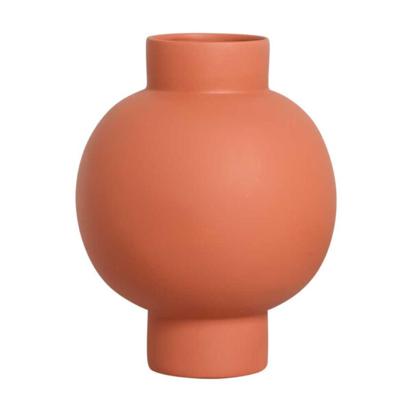 VASO OVAL LINHA GEOMETRIA TERRACOTA