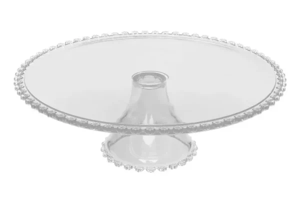 PRATO PARA BOLO DE CRISTAL COM PÉ DAISY 31,3 CM X 10CM - WOLFF