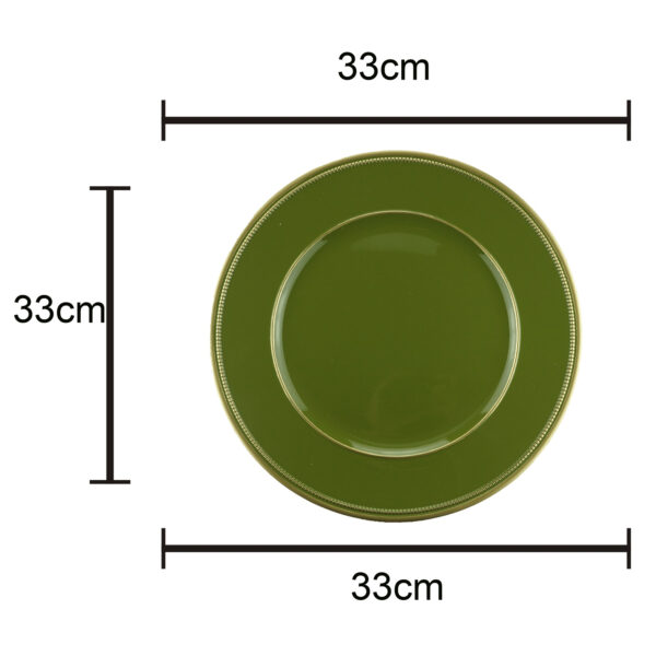 SOUSPLAT DE PLASTICO VERDE 33 CM - Image 2