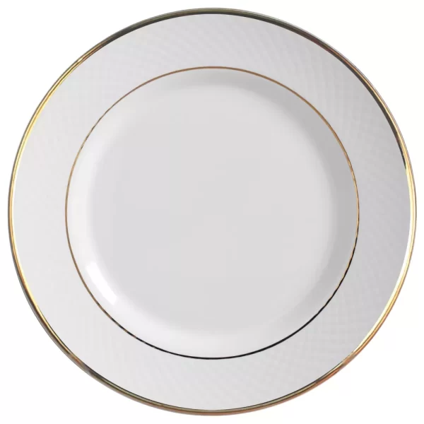 Conjunto com 6 Pratos Raso Relevo Ouro Ø29cm