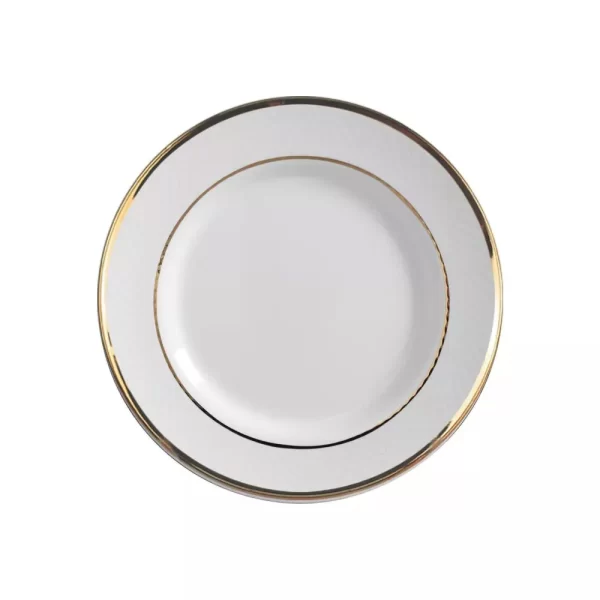 Conjunto com 6 Pratos de Sobremesa Relevo Ouro Ø21cm