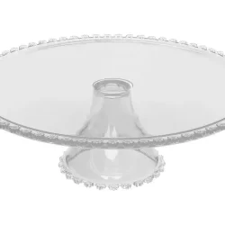 Prato para Bolo de Cristal com Pé Daisy 31,3cm x 10cm - Wolff