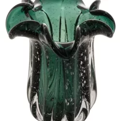 Vaso de Vidro Italy Verde Esmeralda 18cm x 21cm - Wolff